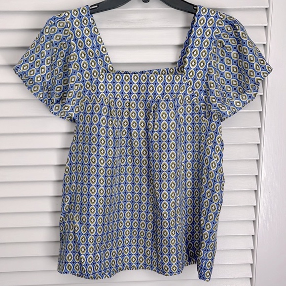 NWT Banana Republic Silk Printed Babydoll Top